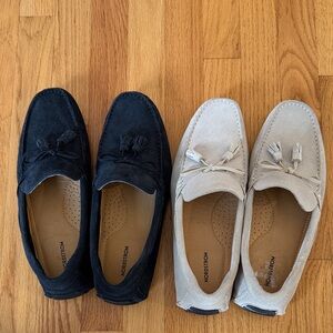 Nordstrom 2 pair Men’s Tassel Suede Loafers — Navy & Light Beige